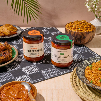 Mild+Medium Jollof Sauce Bundle (2-jars)